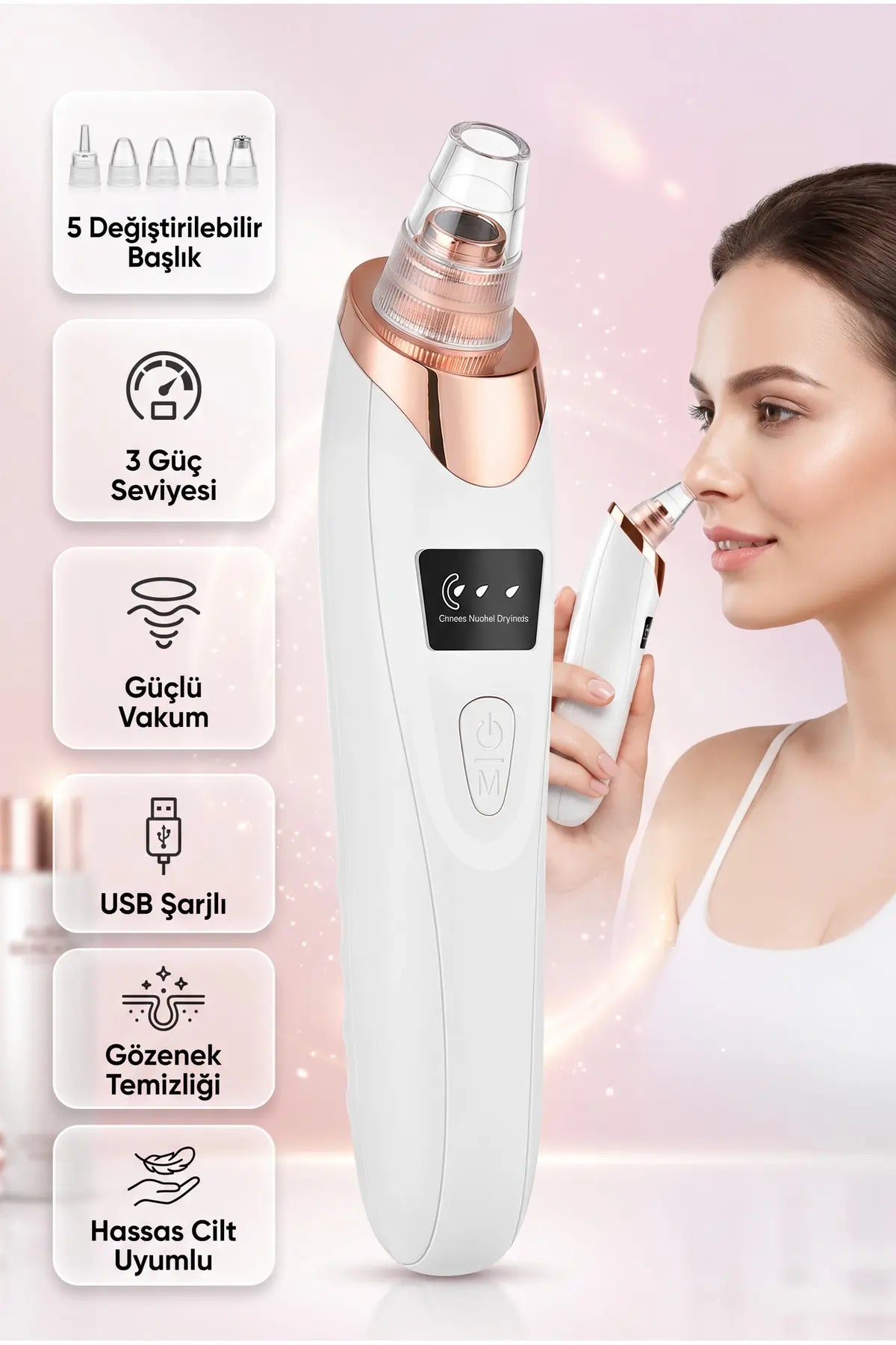 Ciltella Vakumlu Siyah Nokta ve Gözenek Temizleme Cihazı