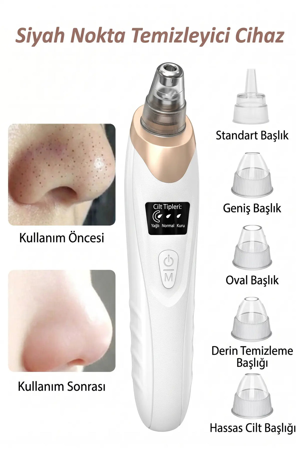 Ciltella Vakumlu Siyah Nokta ve Gözenek Temizleme Cihazı