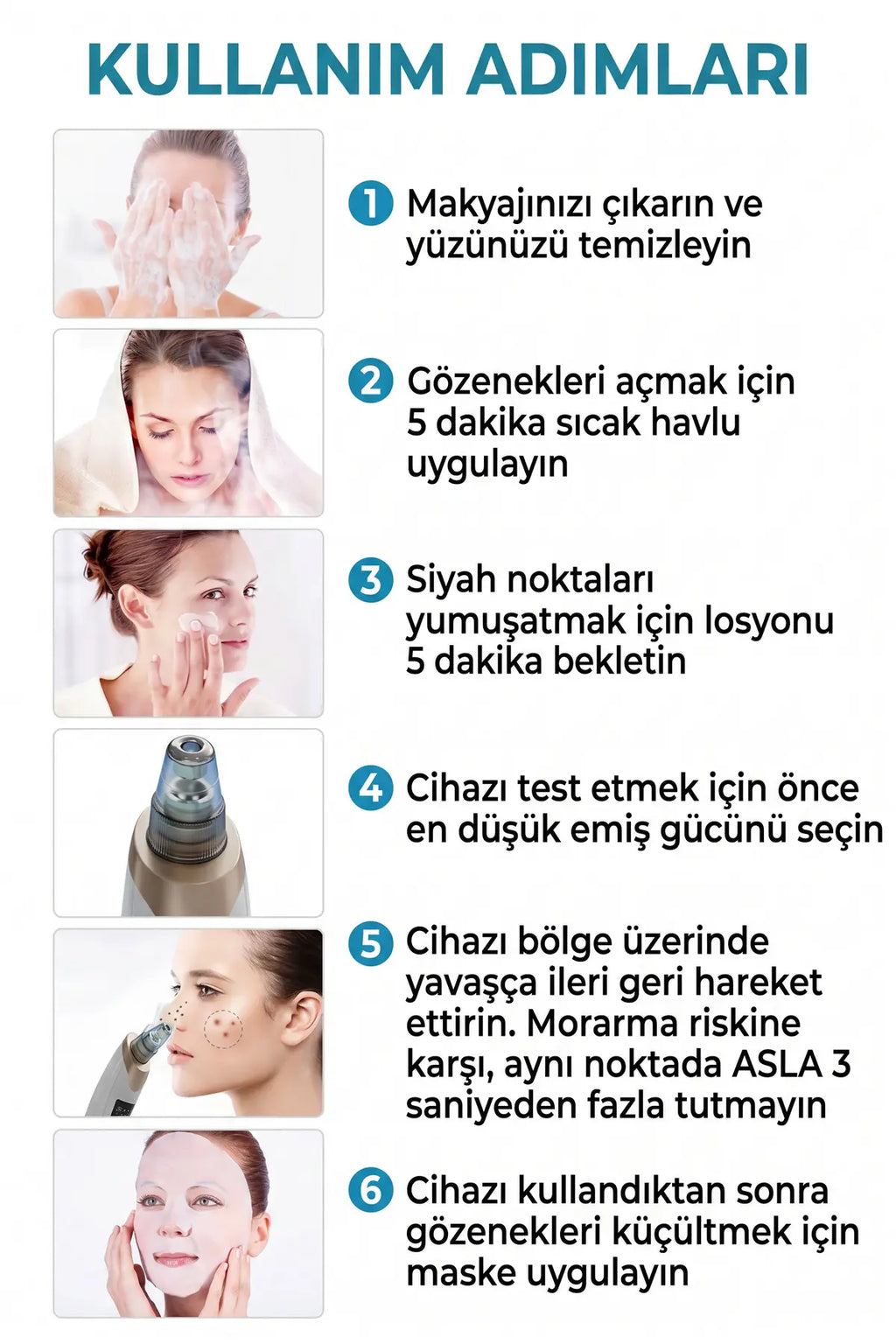 Ciltella Vakumlu Siyah Nokta ve Gözenek Temizleme Cihazı